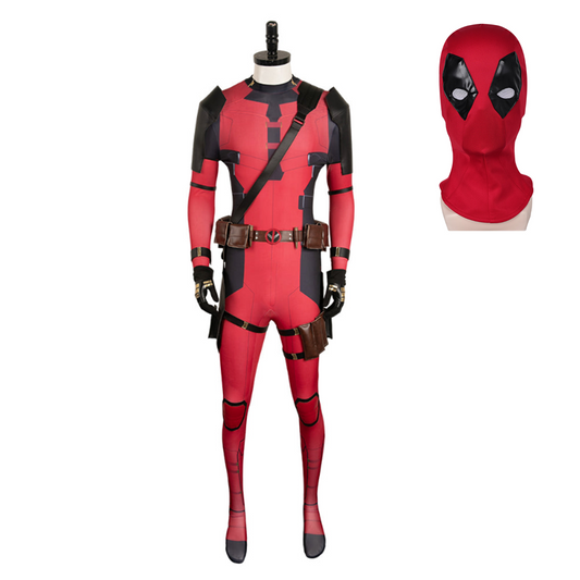 Deadpool & Wolverine(2024) Deadpool Wade Wilson Combinaison Rouge Cosplay Costume Ver.2