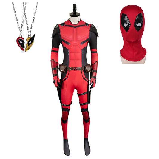 Deadpool & Wolverine(2024) Deadpool Wade Wilson Combinaison Rouge Cosplay Costume