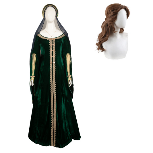 House of The Dragon Alicent Hightower Tenue Verte Vintage Cosplay Costume Médiéval