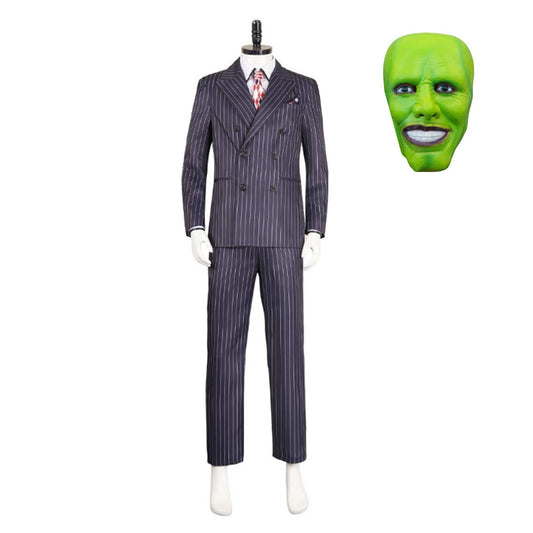 The Mask Stanley Ipkiss Tenue Imprimé Noir Cosplay Costume