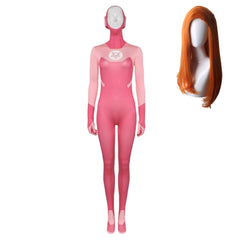 Femme Invincible(2024) Atom Eve Combinaison Rose Cosplay Costume