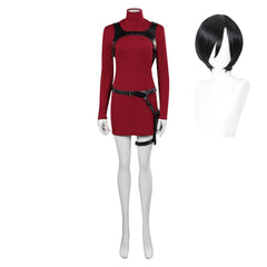Resident Evil 4 Remake Ada Wong Tenue Rouge Cosplay Costume