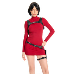 Resident Evil 4 Remake Ada Wong Tenue Rouge Cosplay Costume