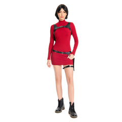 Resident Evil 4 Remake Ada Wong Tenue Rouge Cosplay Costume