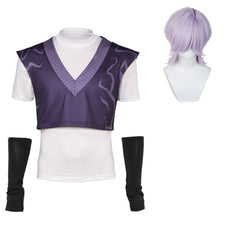 Kpop Demon Hunters(2025) Mystery Saja Gilet Violet Haut Blanc Cosplay Costume