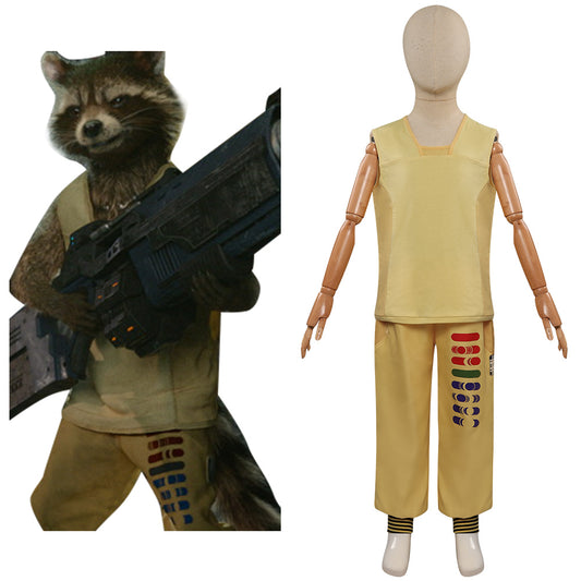 Enfant Guardians of the Galaxy Vol. 3 Jaune Tenue Cosplay Costume