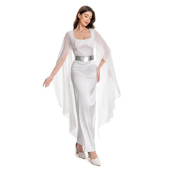 Princesse Leia Robe Blanche Cérémonie Cosplay Costume