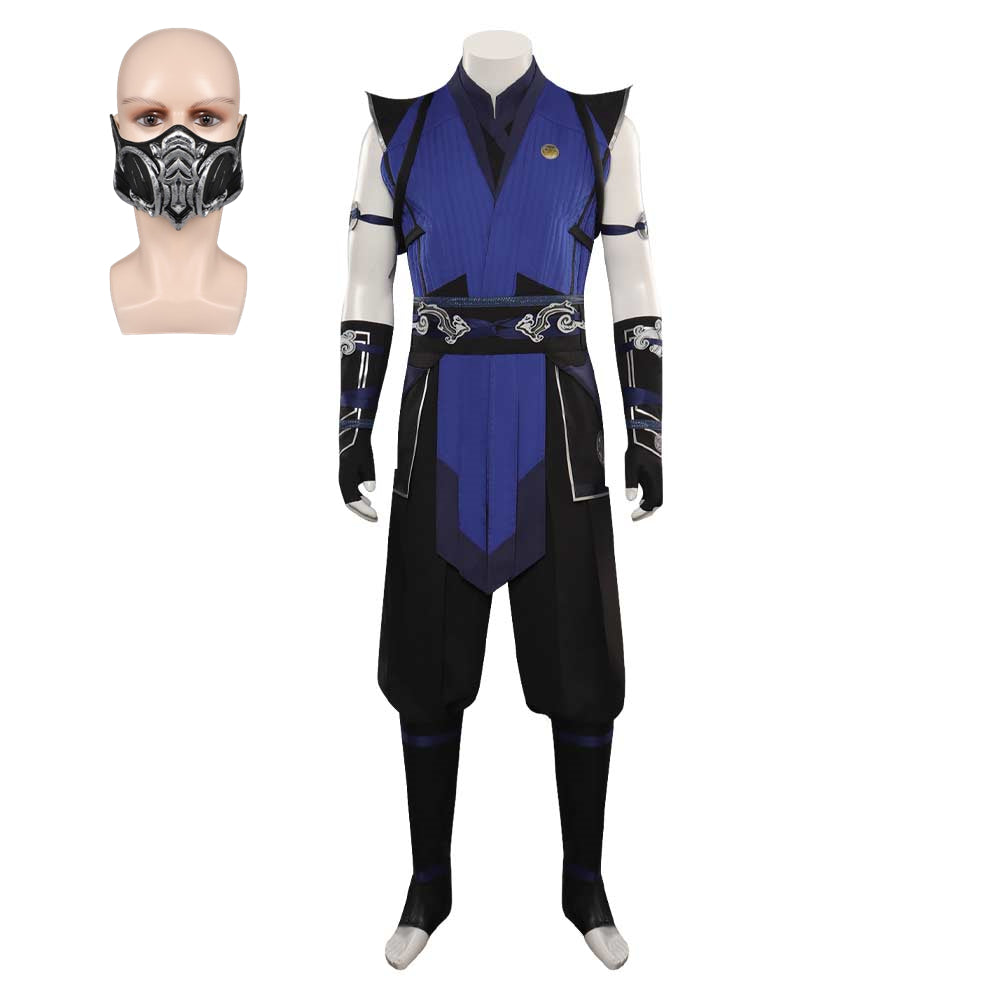 Mortal Kombat Sub-Zero Bleu Tenue Homme Cosplay Costume