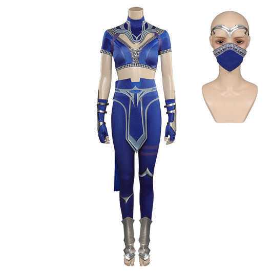 Mortal Kombat MK Kitana Cosplay Costume Halloween Carnaval