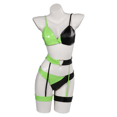 Anime Kim Possible Shego Lingerie Cosplay Costume