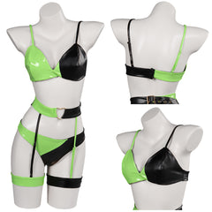 Anime Kim Possible Shego Lingerie Cosplay Costume