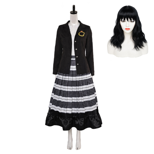 Beetlejuice 2(2024) Lydia Deetz Tenue Noire et Blanche Cosplay Costume