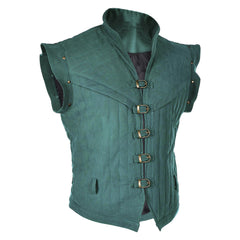 Raiponce Flynn Rider Gilet Bleu/Vert Médiéval Cosplay Costume