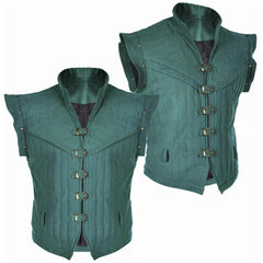 Raiponce Flynn Rider Gilet Bleu/Vert Médiéval Cosplay Costume