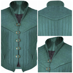 Raiponce Flynn Rider Gilet Bleu/Vert Médiéval Cosplay Costume