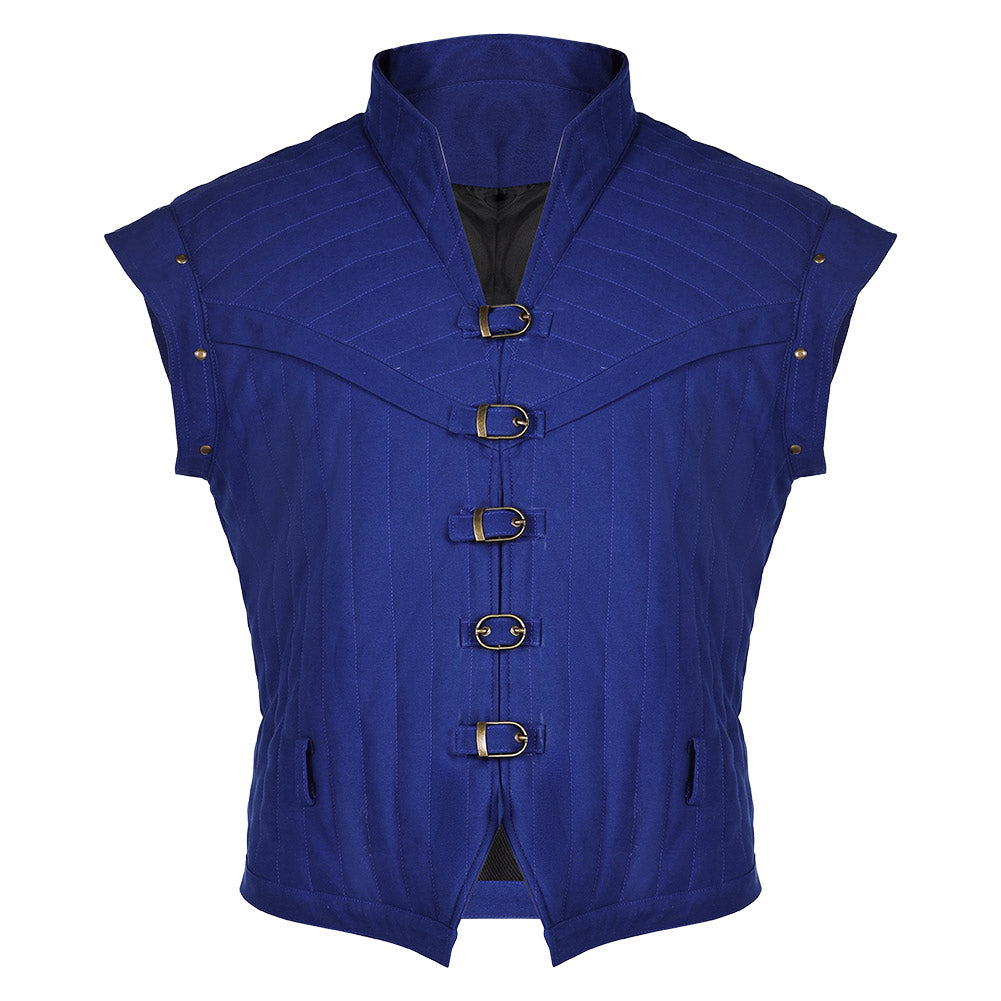 Raiponce Flynn Rider Gilet Bleu/Vert Médiéval Cosplay Costume