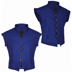 Raiponce Flynn Rider Gilet Bleu/Vert Médiéval Cosplay Costume