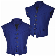 Raiponce Flynn Rider Gilet Bleu/Vert Médiéval Cosplay Costume