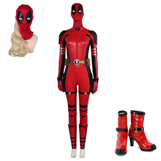 Femme Deadpool & Wolverine(2024) Deadpool Wade Wilson Combinaison Rouge Cosplay Costume