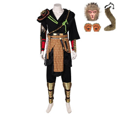 Black Myth: Wukong Wukong Tenue Noire Cosplay Costume