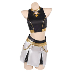KPop Demon Hunters(2025) Huntrix Golden Tenue Noire et Blanche Cosplay Costume
