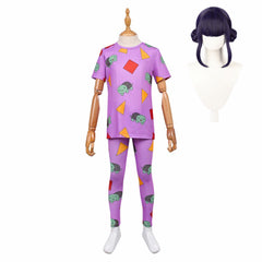 Enfant&Femme KPop Demon Hunters(2025) Huntrix Zoey Pyjama Violet Cosplay Costume