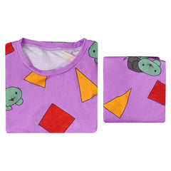 Enfant&Femme KPop Demon Hunters(2025) Huntrix Zoey Pyjama Violet Cosplay Costume