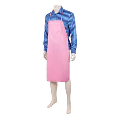 Cosplay Costume Sanji One Piece Live Action 2(2026) TV Cosplay Chemise Bleu+Tablier Rose Tenue Homme
