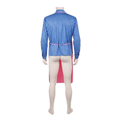 Cosplay Costume Sanji One Piece Live Action 2(2026) TV Cosplay Chemise Bleu+Tablier Rose Tenue Homme
