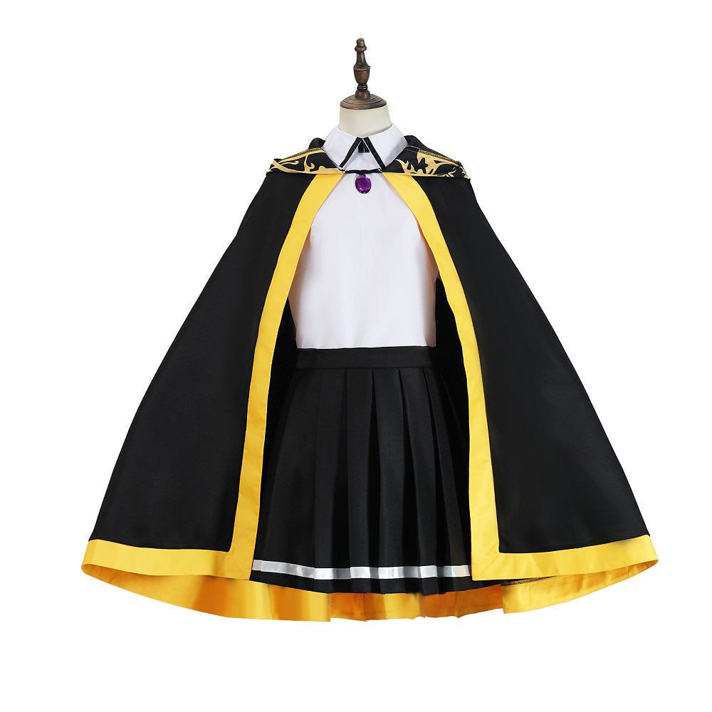 Cosplay Costume Colette Loire Wistoria: Wand and Sword Anime Cosplay Tenue Noire et Jaune Femme