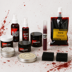 Cosplay Accessoire Faux Sang+Cire de Modelage pour Maquillage de Blessures pour Horreur Cosplay