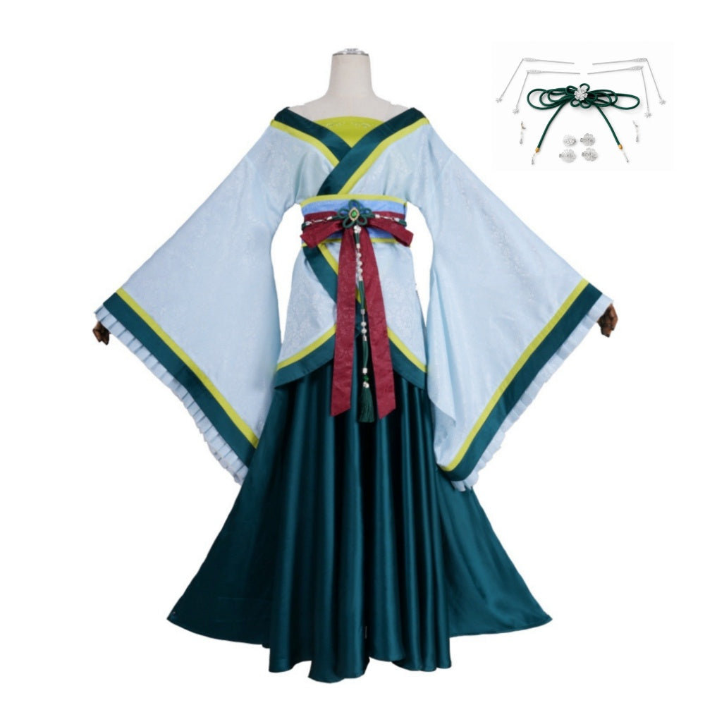 Cosplay Costume Maomao The Apothecary Diaries 3(2026) Anime Cosplay Robe Verte et Bleue Femme