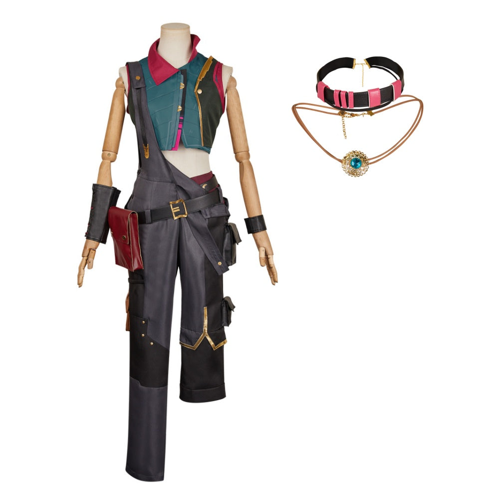 Adulte Arcane: League of Legends Saison 2(2024) Powder/Jinx Tenue de Gilet Cosplay Costume