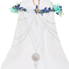 Elden Ring Nightreign(2025) Revenant Tenue Blanche et Bleue Cosplay Costume