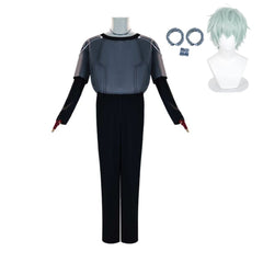 Alien Stage Till Tenue Noire et Bleue Cosplay Costume