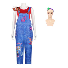 Cosplay Costume Jo Forgotten Island(2026) Film Cosplay Tenue Bleue et Rouge Femme