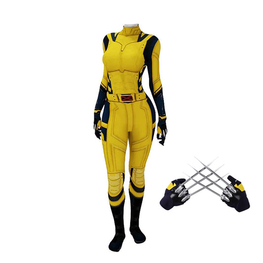 Femme Deadpool & Wolverine(2024) James Howlett Logan Combinaison Cosplay Costume