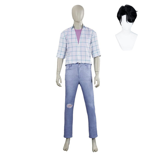 KPop Demon Hunters Saja Boys Jinu Tenue de Chemise Blanche et Rose Cosplay