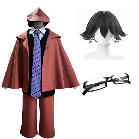 Adulte BSD Edogawa Rampo Tenue Brune Cosplay Costume