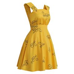 Cosplay Costume Mia La La Land Film Cosplay Robe Jaune Femme