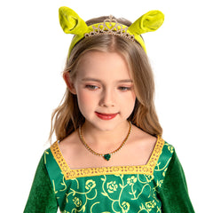 Enfant Shrek Princess Fiona Robe Verte Cosplay Costume
