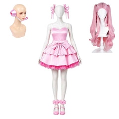 Cosplay Costume Mizi Zombie Stage AU Alien Stage(2026) TV Cosplay Robe Rose Femme