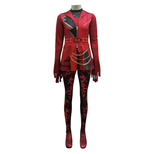 Cosplay Costume Red Descendants: Wicked Wonderland(2026) Film Cosplay Combinaison Rouge Adulte & Enfant