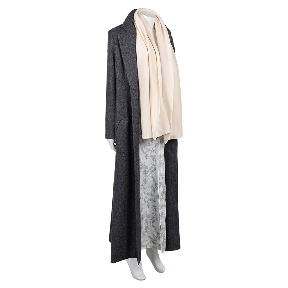 28 Ans Plus Tard(2025) Jodie Manteau+Robe+Écharpe Cosplay Costume