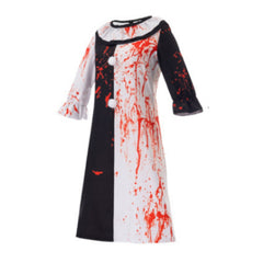 Cosplay Costume Clown Terrifier Film Cosplay Robe Noire et Blanche Femme