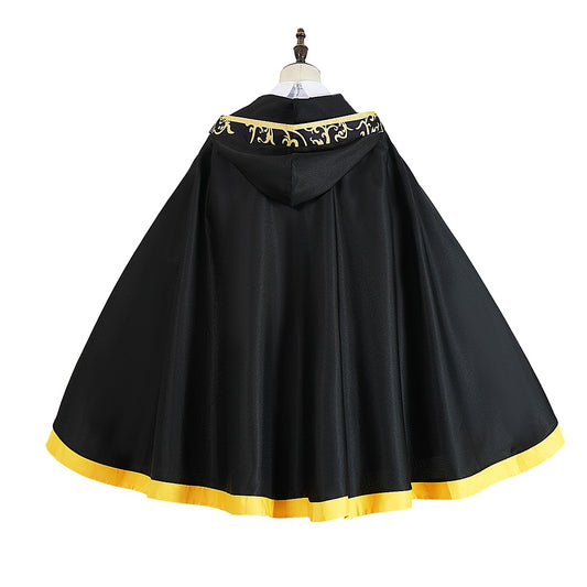 Cosplay Costume Colette Loire Wistoria: Wand and Sword Anime Cosplay Tenue Noire et Jaune Femme