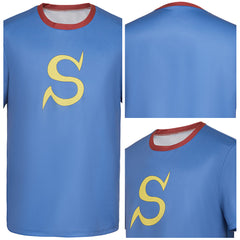 3-nen Z-gumi Ginpachi Sensei(2025) Okita Sougo T-shirt Bleu Cosplay Costume