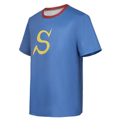 3-nen Z-gumi Ginpachi Sensei(2025) Okita Sougo T-shirt Bleu Cosplay Costume