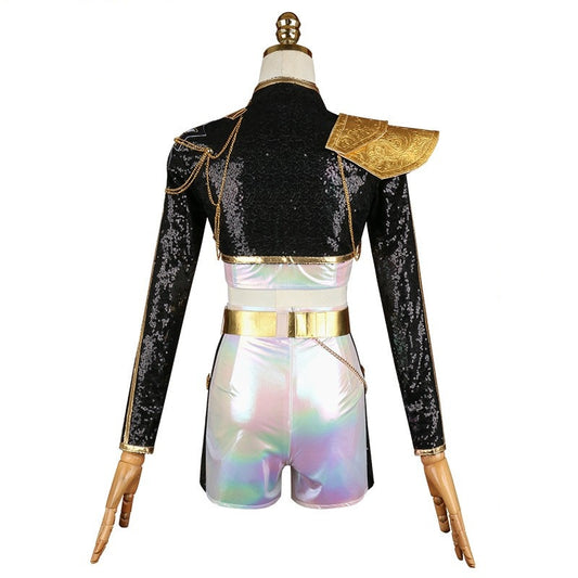KPop Demon Hunters Huntrix Rumi Tenue Noire Cosplay Costume Ver.2