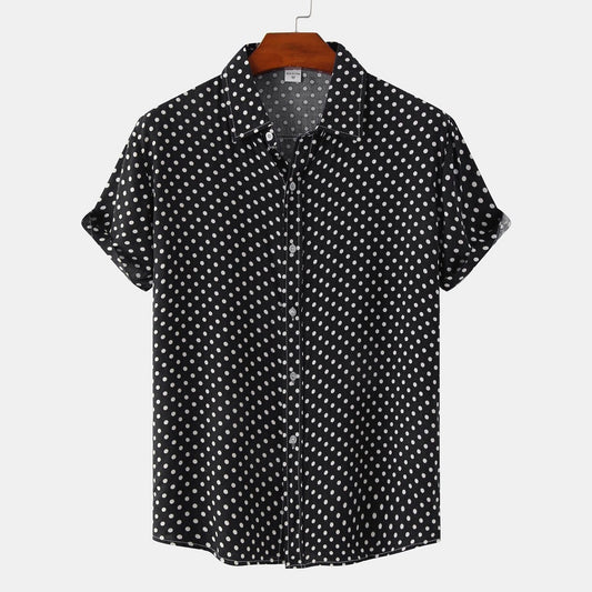 Film Bar Routier(2024) Road House Dalton Chemise Polka Dot Button Cosplay Costume